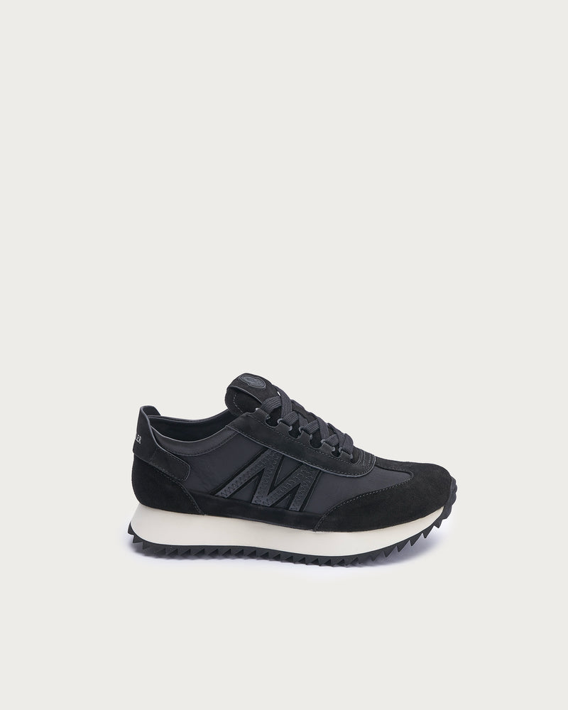 Moncler Pacey Retro Runner Sneaker — Black