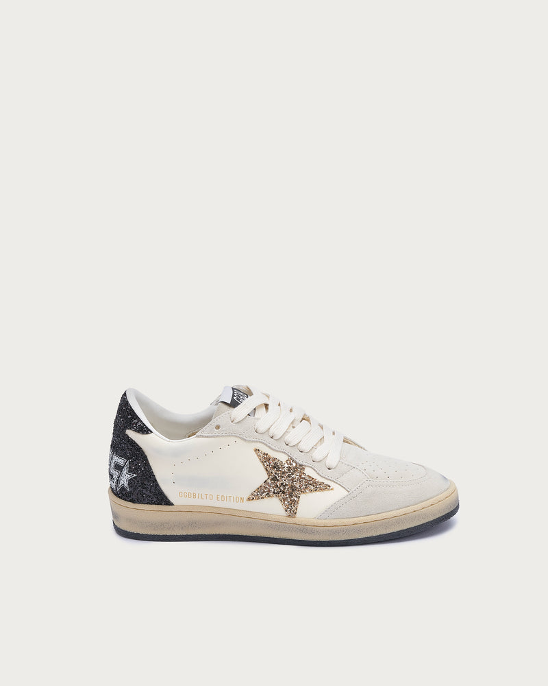 Golden Goose Ball Star Sneaker — Cream-Goldglitter-Ltd