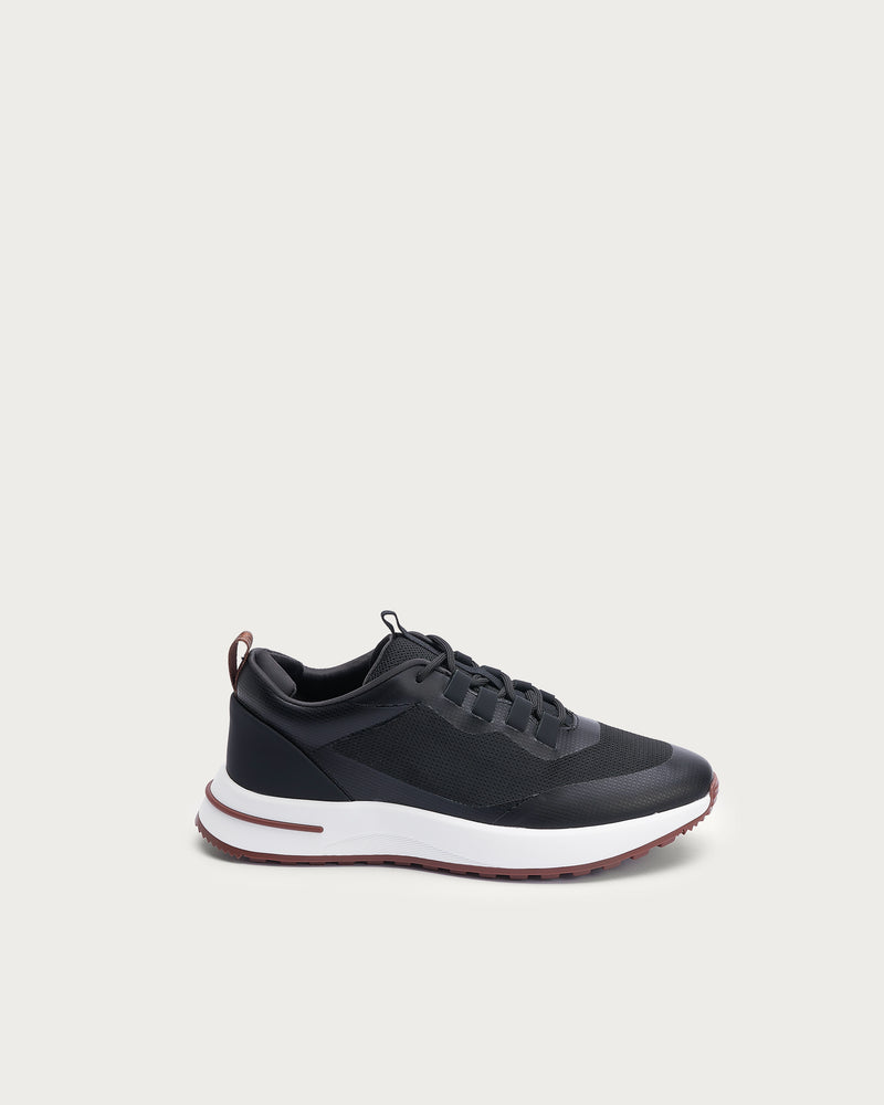 Loro Piana Suede Runner Sneaker — Black